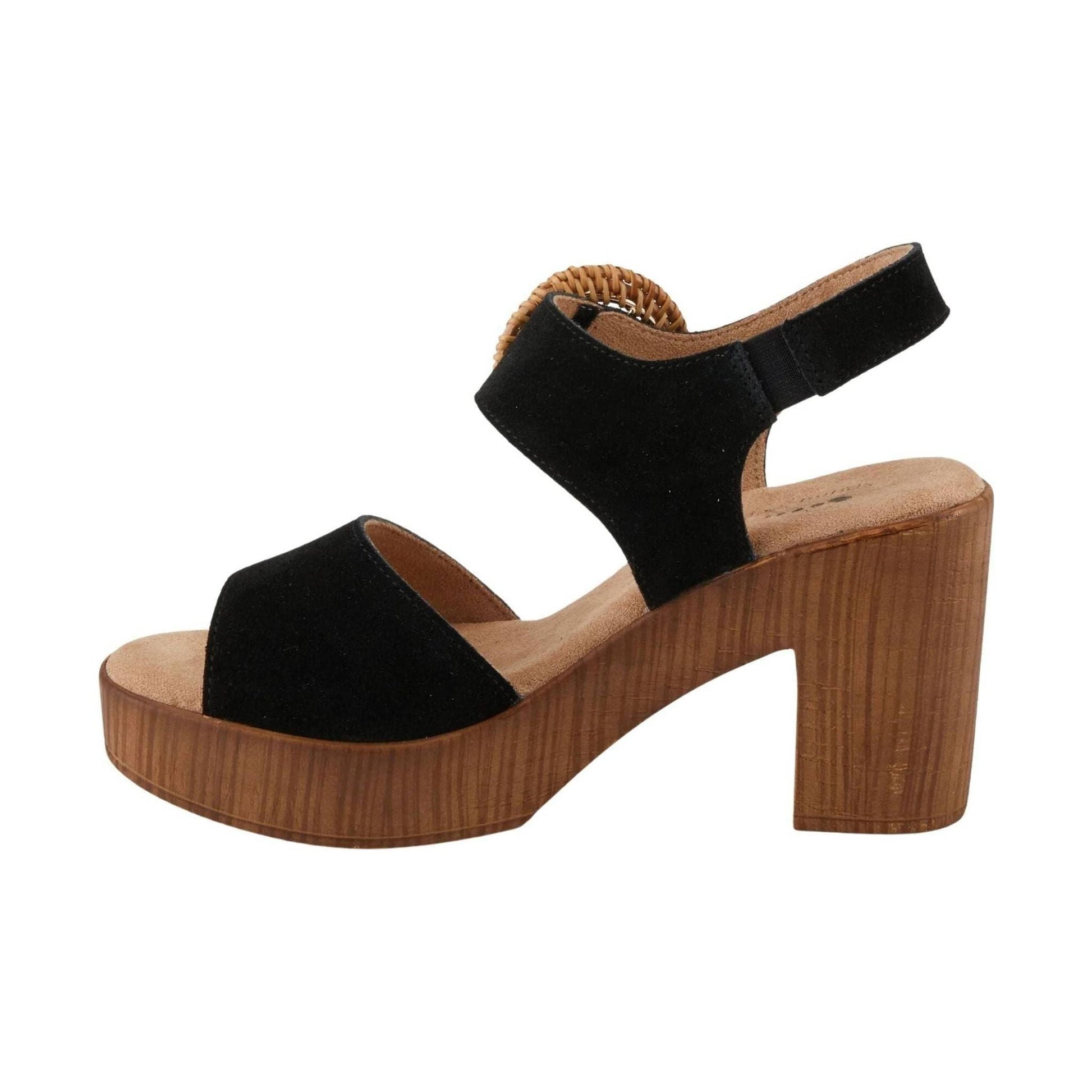 Spring Step Women's Gamona Sandals - Black Suede by Lenny's Shoe & Apparel