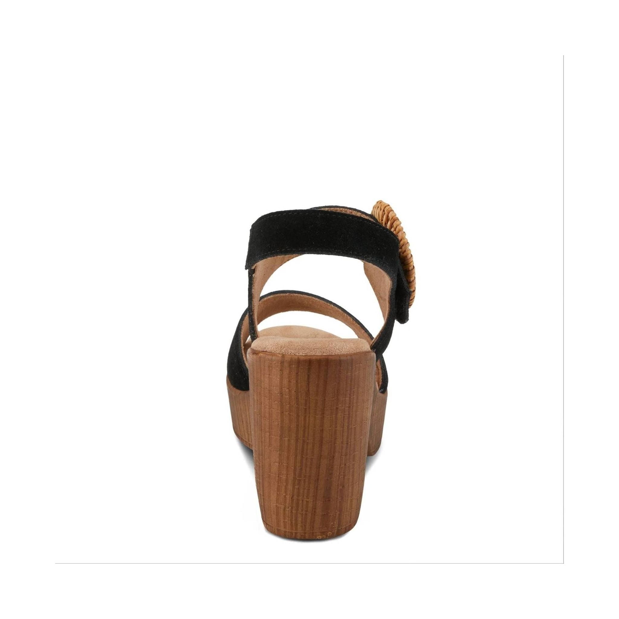 Spring Step Women's Gamona Sandals - Black Suede by Lenny's Shoe & Apparel