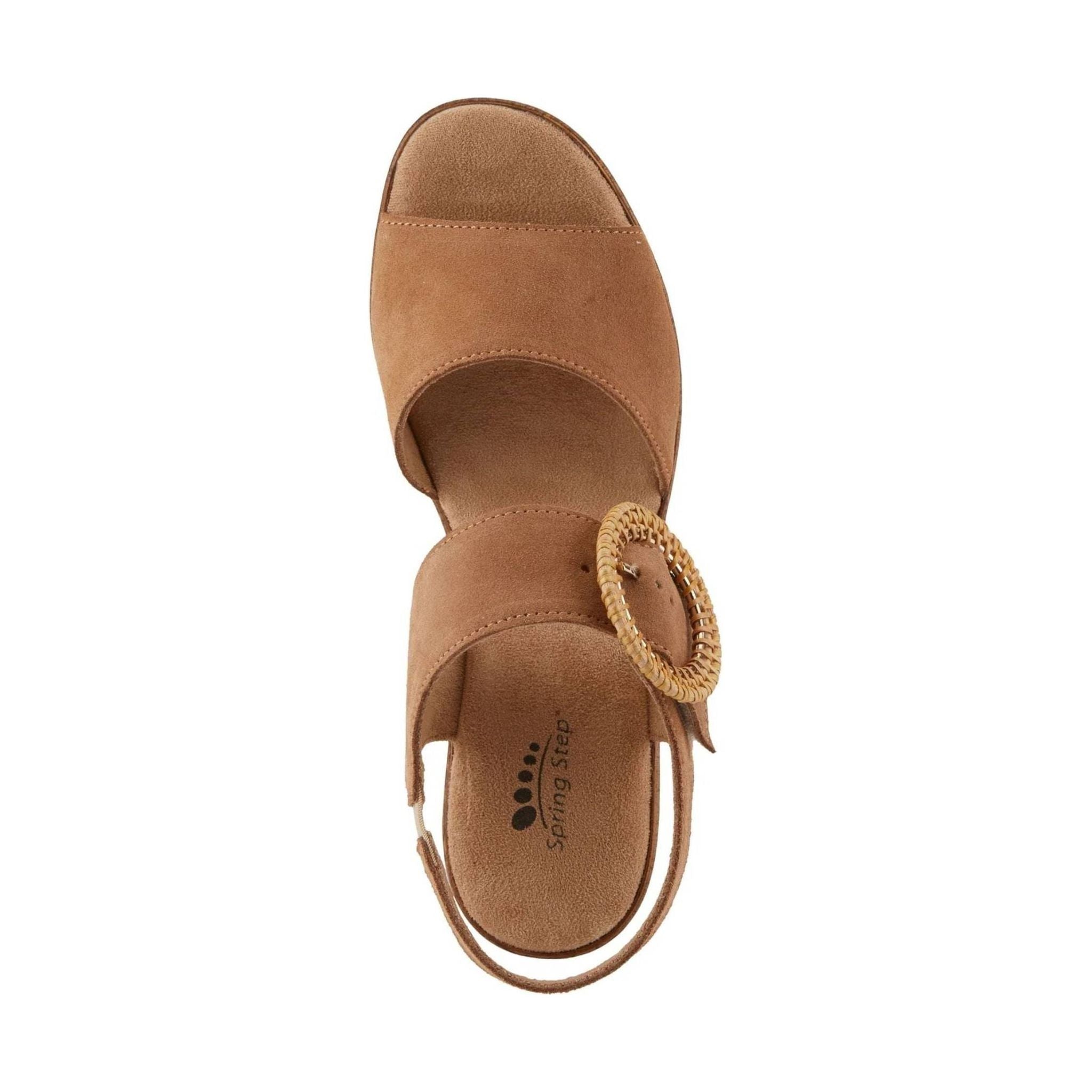 Spring Step Women's Gamona Sandals - Tan Suede by Lenny's Shoe & Apparel