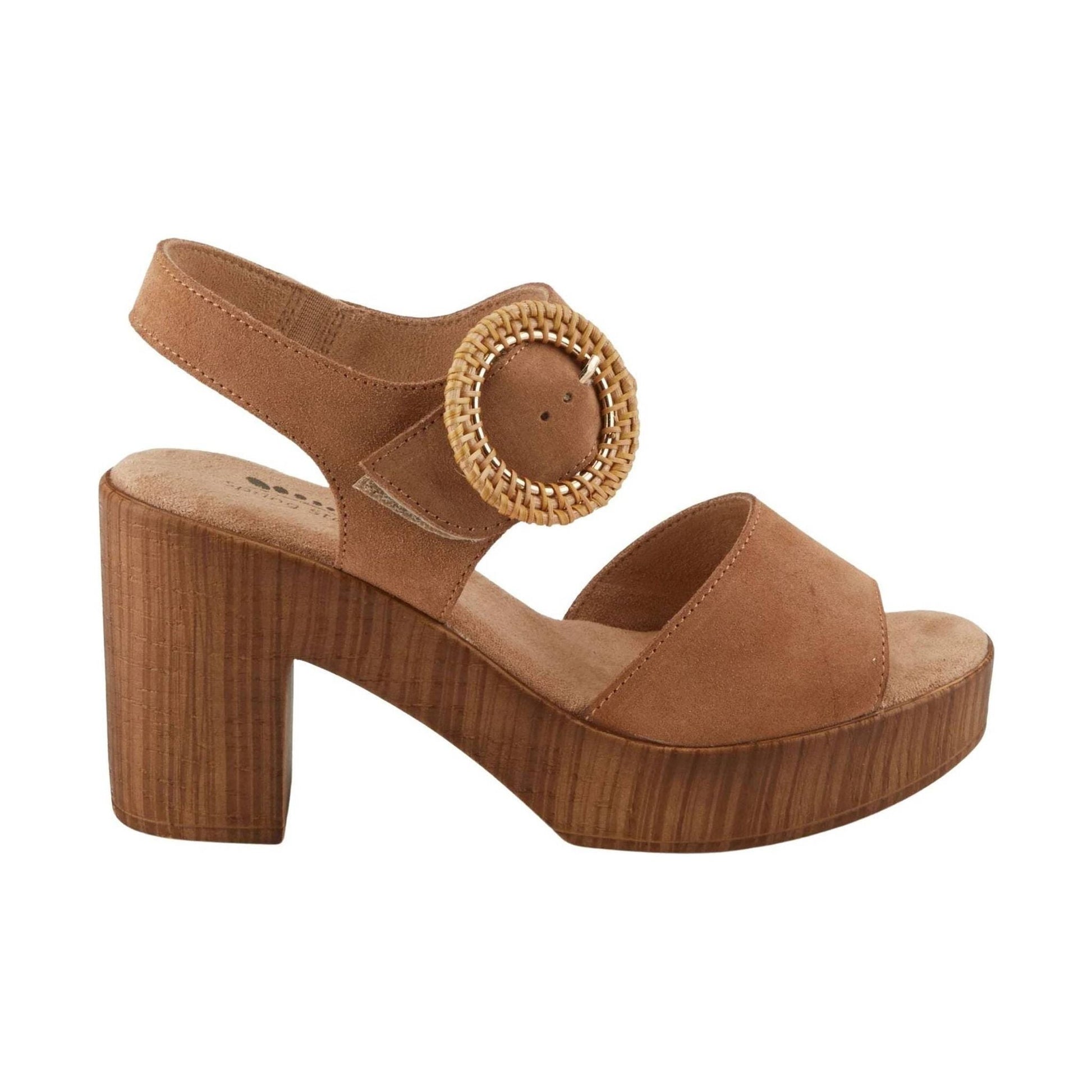 Spring Step Women's Gamona Sandals - Tan Suede by Lenny's Shoe & Apparel