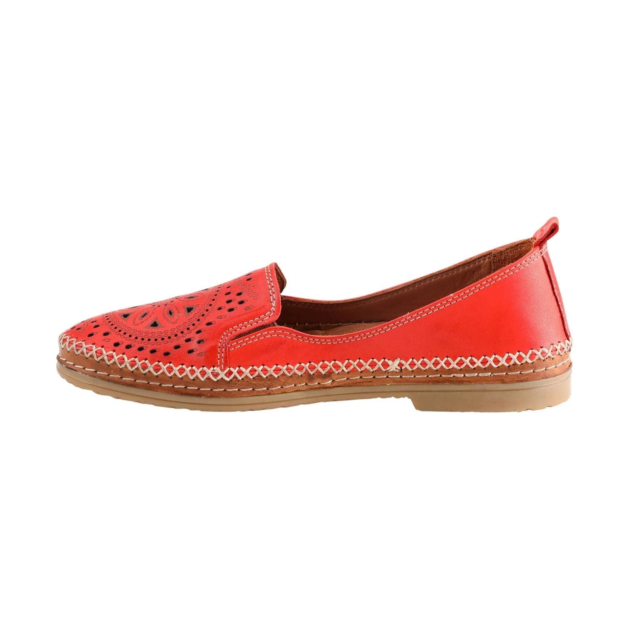 Spring Step Women's Ingrid Slip On Loafer - Red by Lenny's Shoe & Apparel