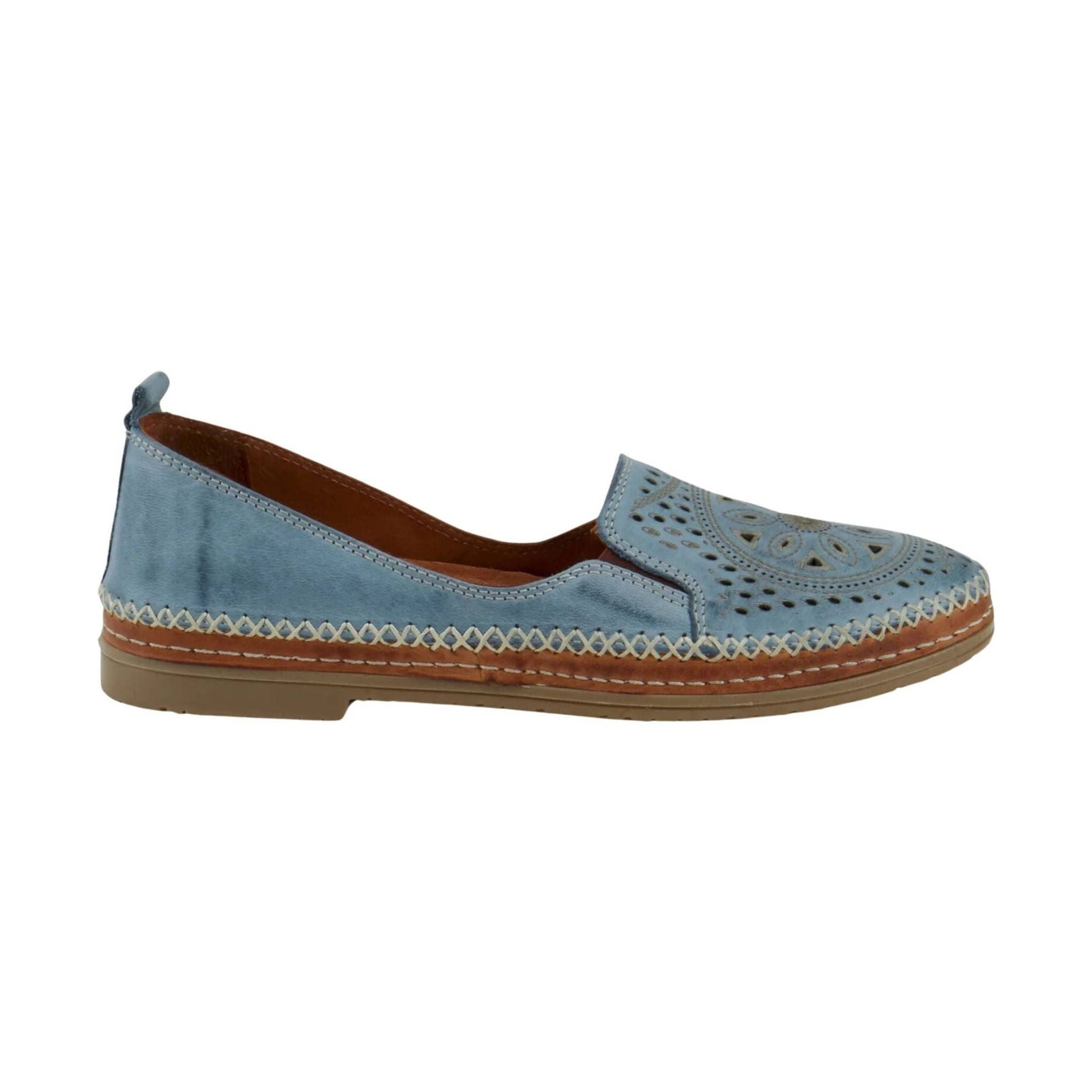 Spring Step Women's Ingrid Slip On Loafer - Sky Blue by Lenny's Shoe & Apparel