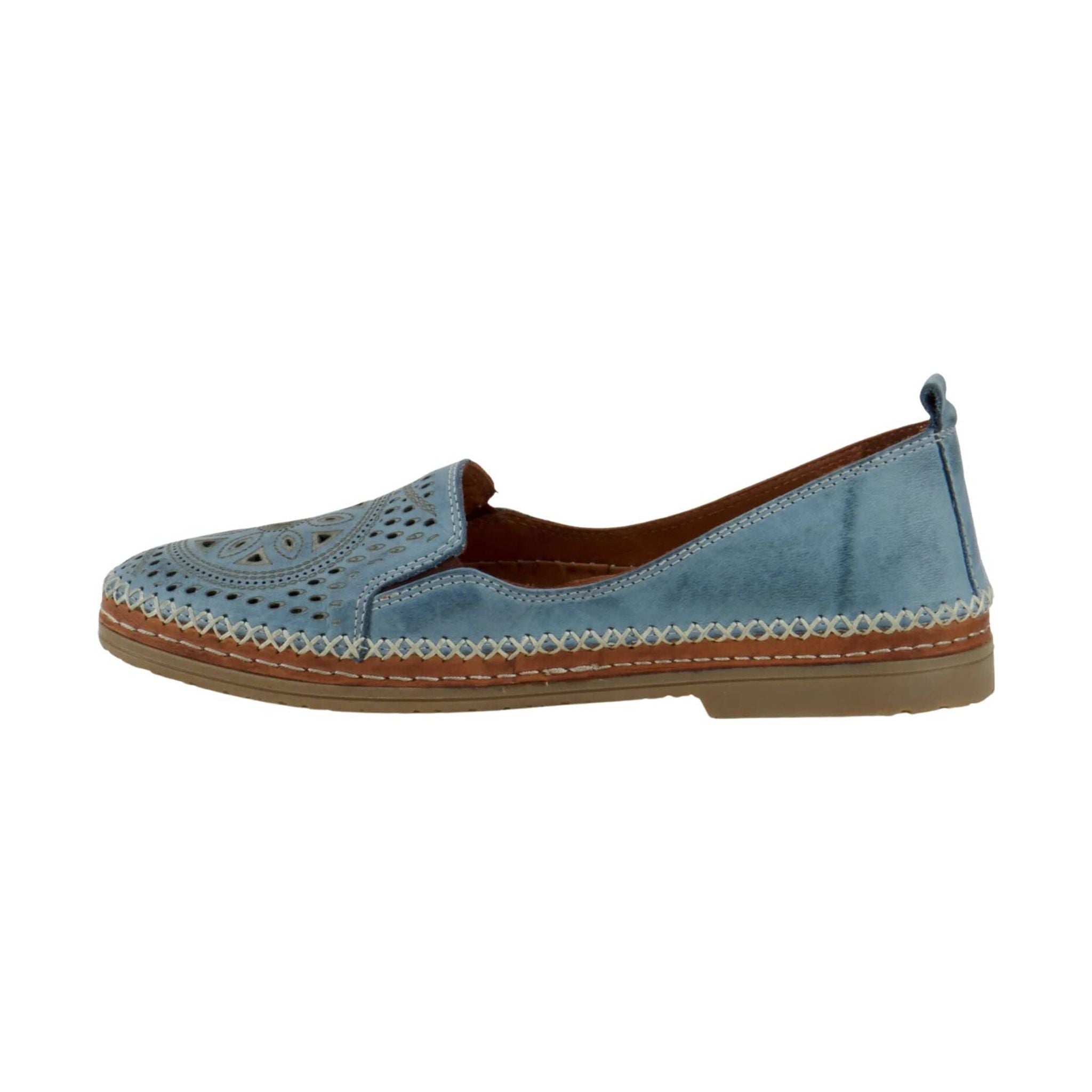Spring Step Women's Ingrid Slip On Loafer - Sky Blue by Lenny's Shoe & Apparel