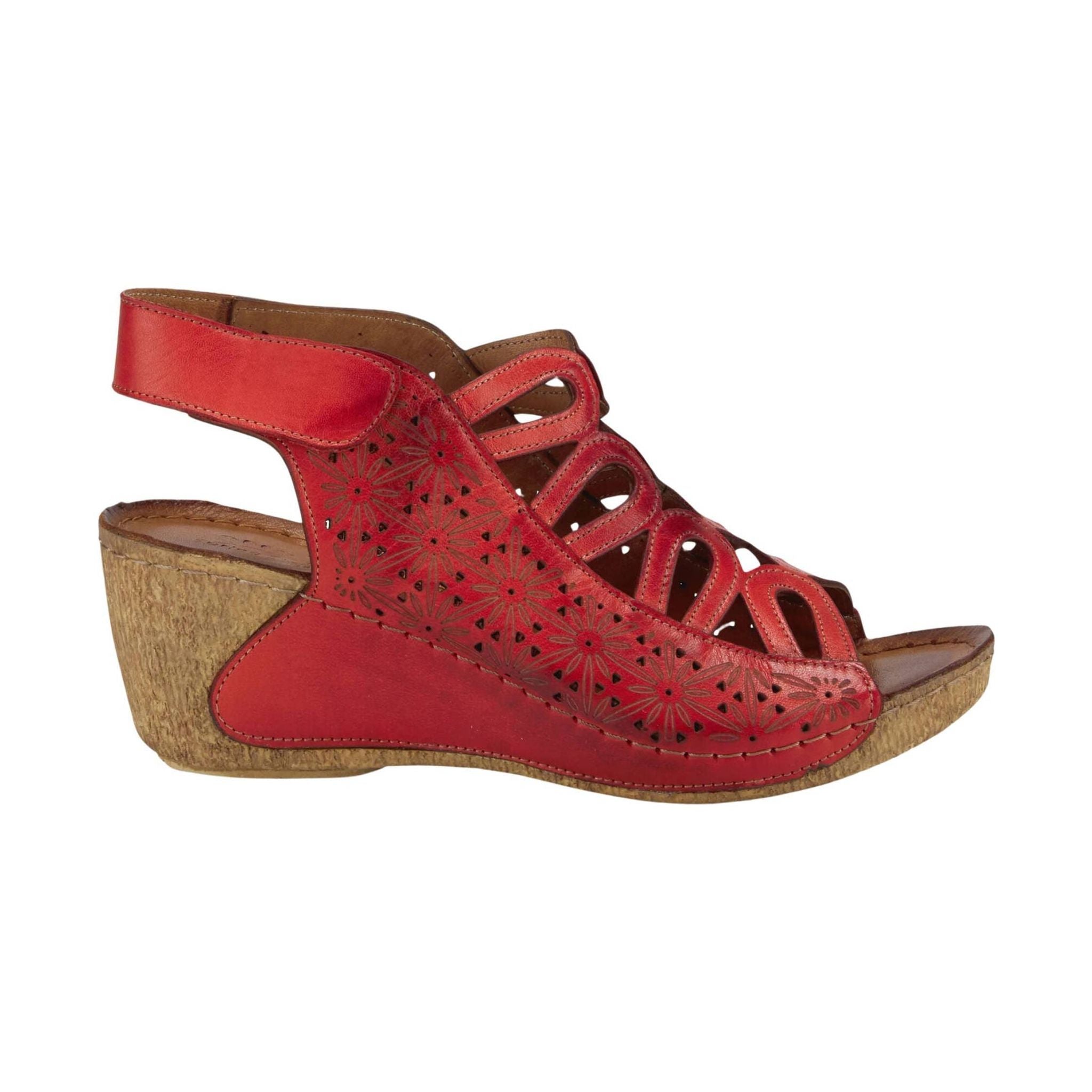 Spring Step Women's Inocencia Sandals - Red by Lenny's Shoe & Apparel