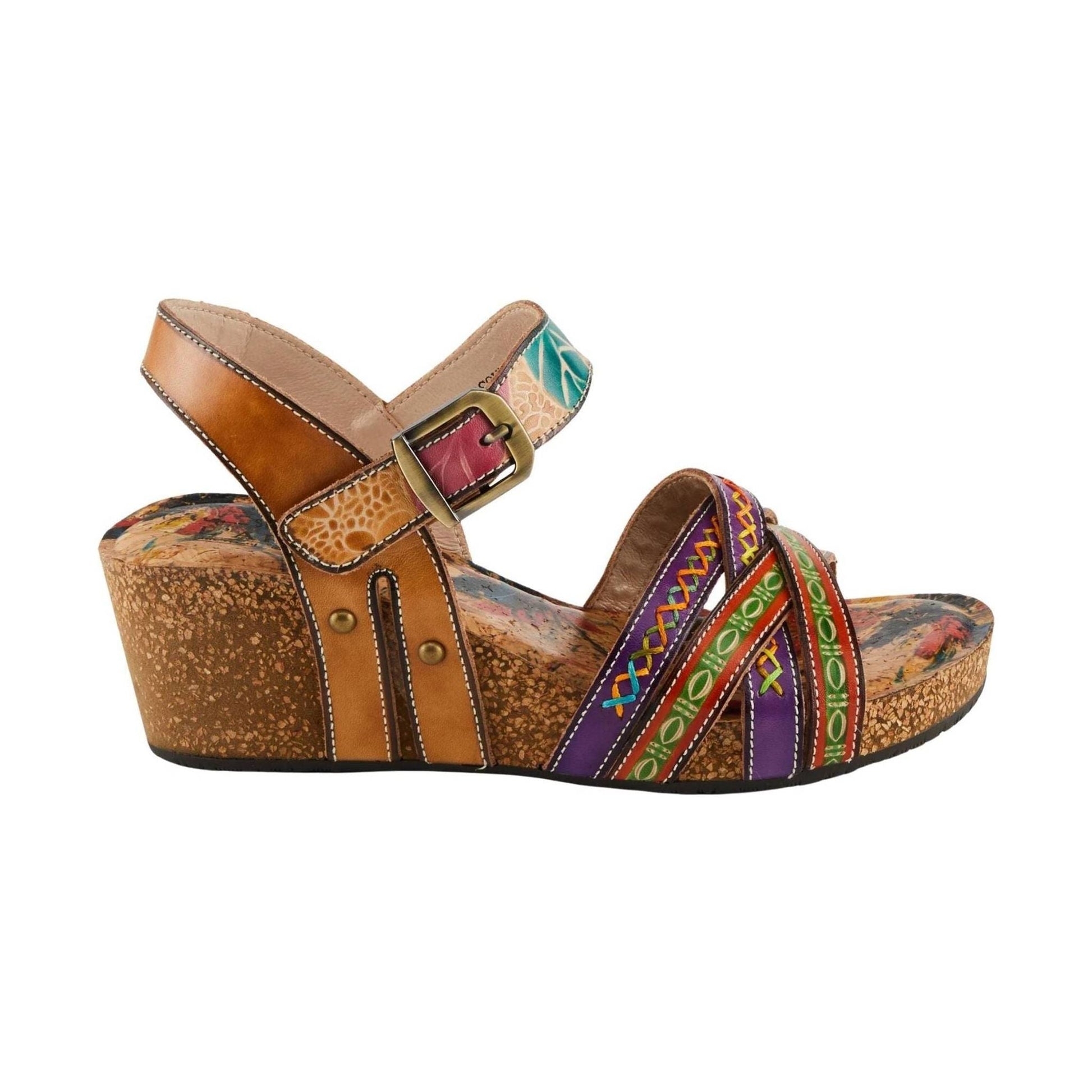 Spring Step Women's L'Artiste Bosquet Sandals - Tan Multi by Lenny's Shoe & Apparel