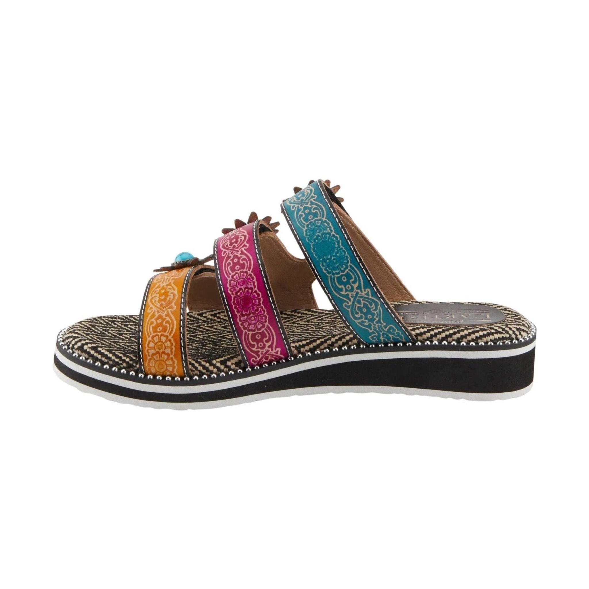 Spring Step Women's L'artiste Maryse Sandals - Black Multi by Lenny's Shoe & Apparel