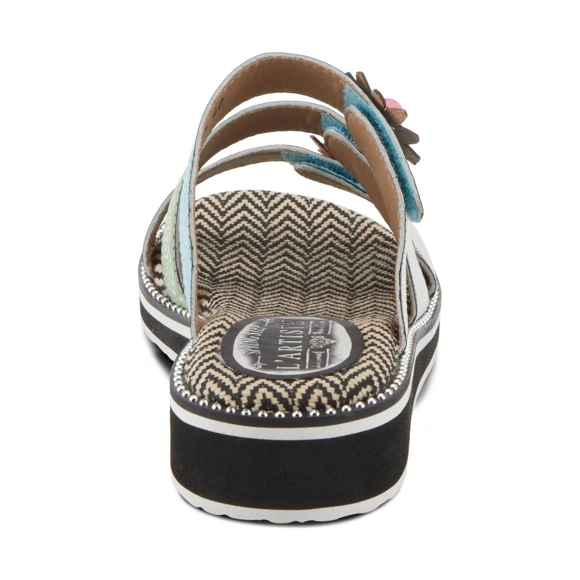 Spring Step Women's L'artiste Maryse Sandals - White Multi by Lenny's Shoe & Apparel