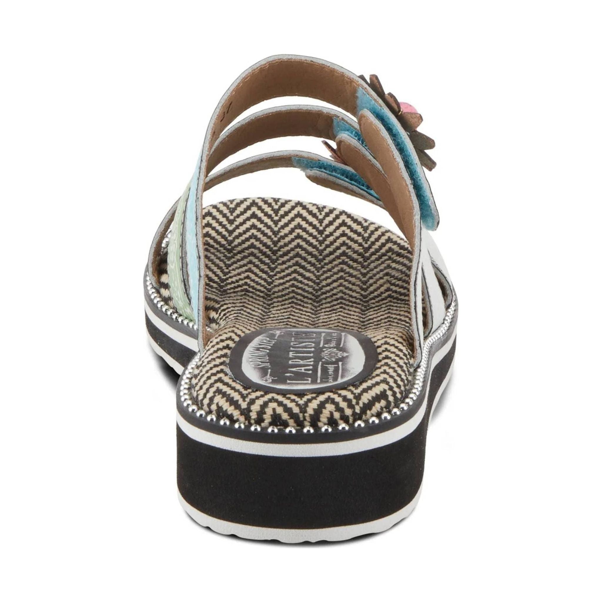 Spring Step Women's L'artiste Maryse Sandals - White Multi by Lenny's Shoe & Apparel