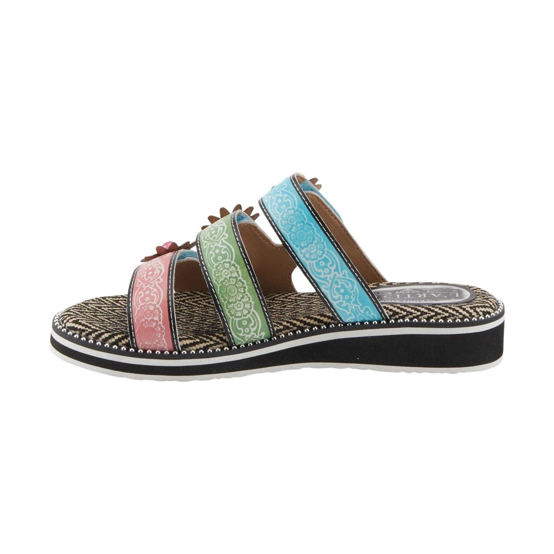 Spring Step Women's L'artiste Maryse Sandals - White Multi by Lenny's Shoe & Apparel