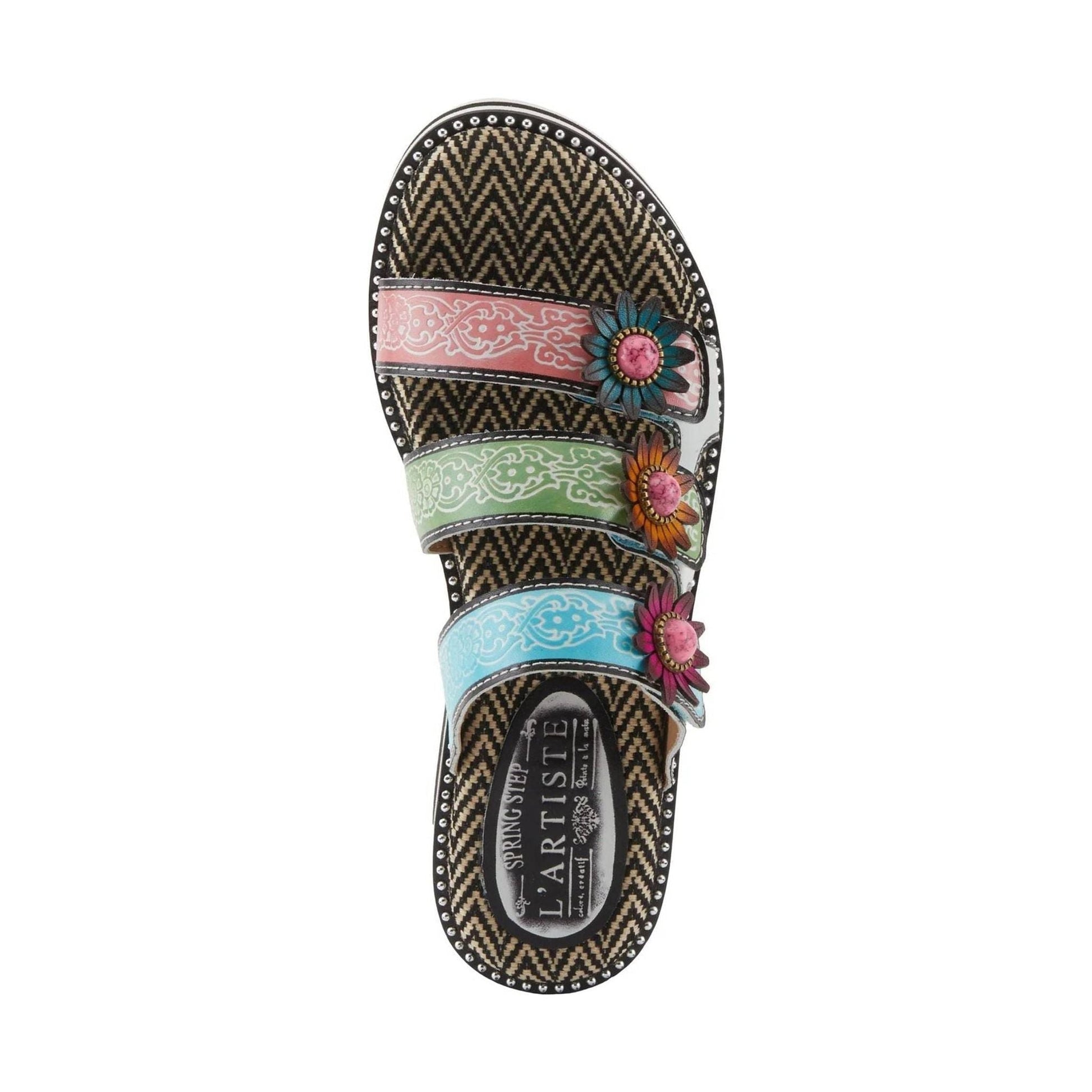 Spring Step Women's L'artiste Maryse Sandals - White Multi by Lenny's Shoe & Apparel