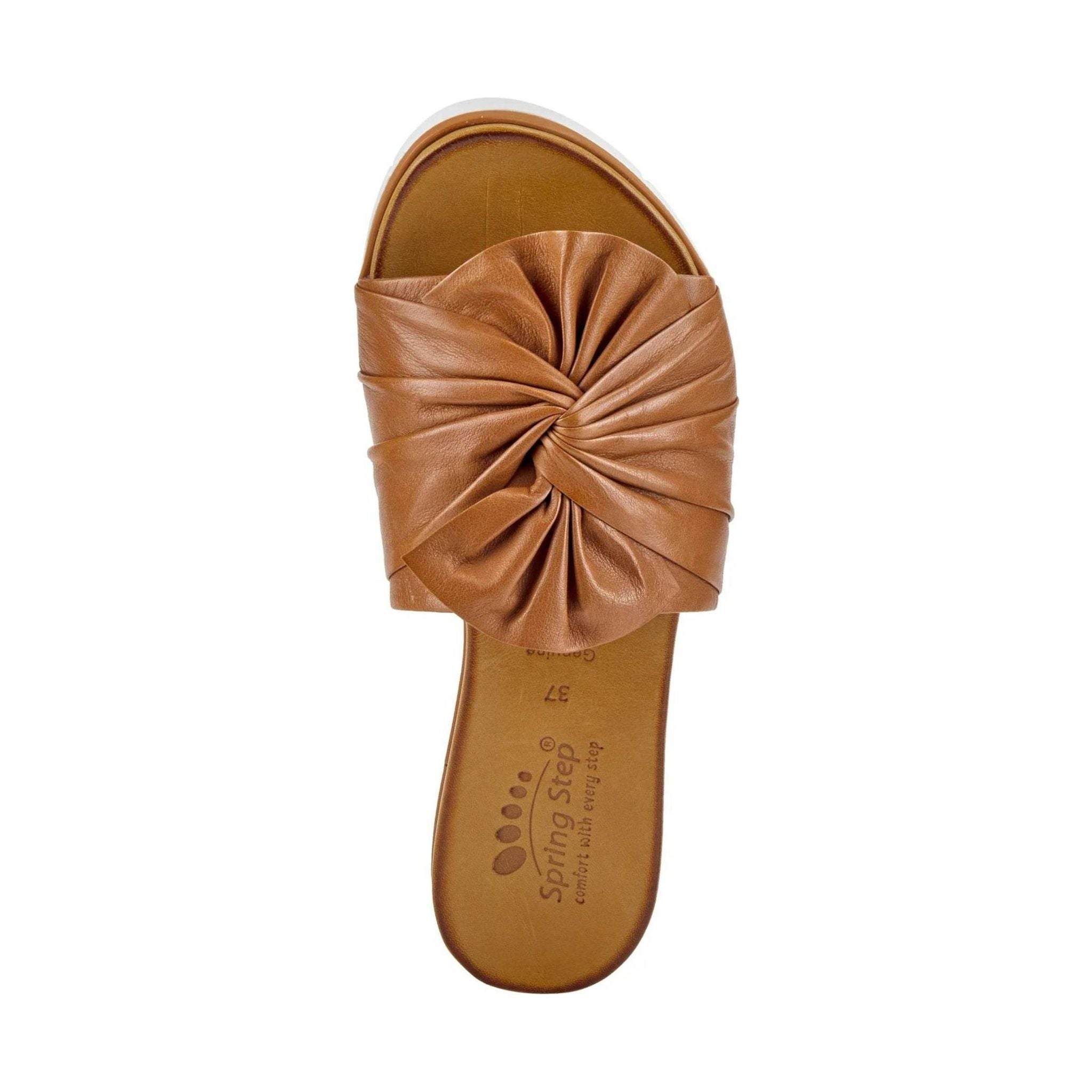 Spring Step Women's Lavona Slide Sandals - Camel by Lenny's Shoe & Apparel