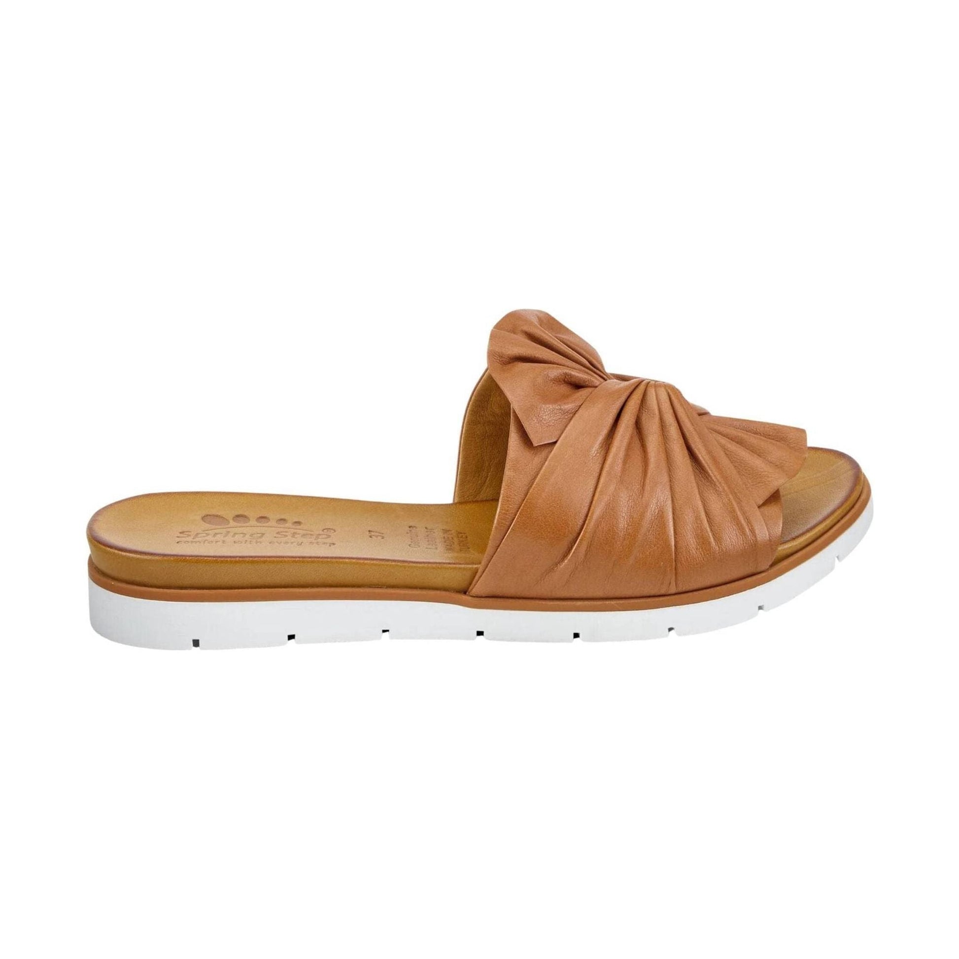 Spring Step Women's Lavona Slide Sandals - Camel by Lenny's Shoe & Apparel