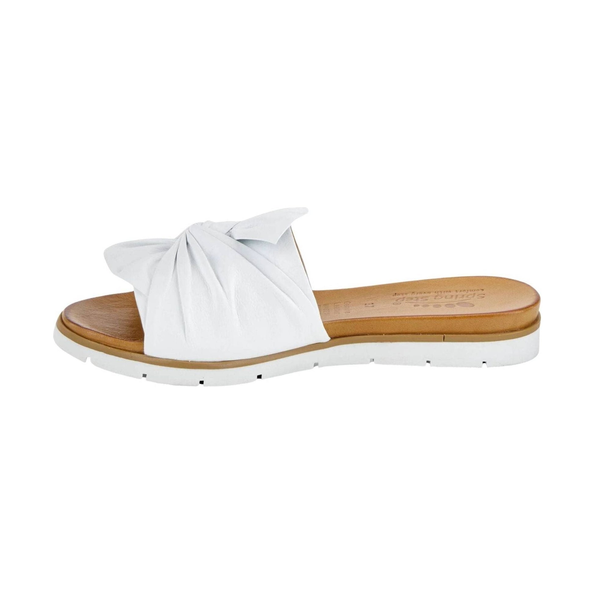 Spring Step Women's Lavona Slide Sandals - White by Lenny's Shoe & Apparel