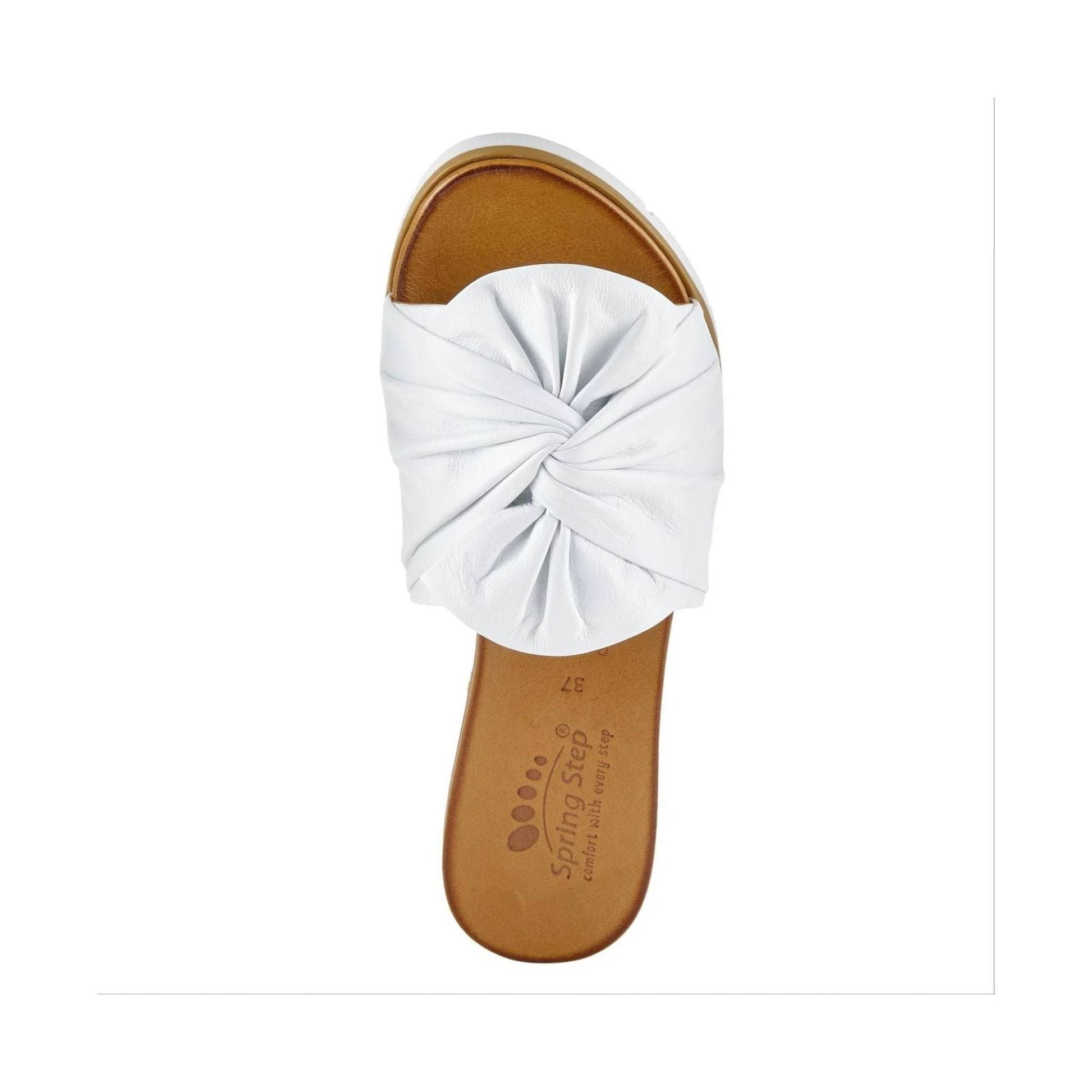Spring Step Women's Lavona Slide Sandals - White by Lenny's Shoe & Apparel
