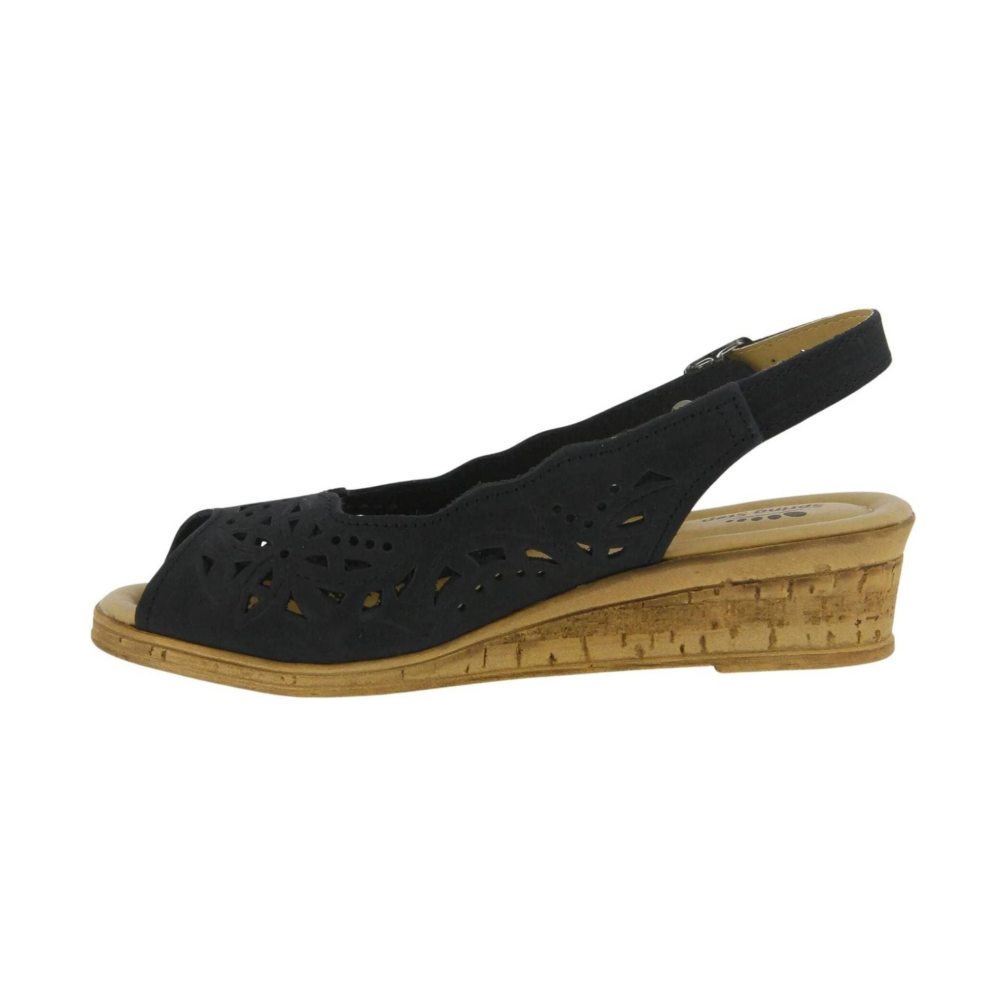 Spring Step Women's Orella Sandals - Black Nubuck by Lenny's Shoe & Apparel