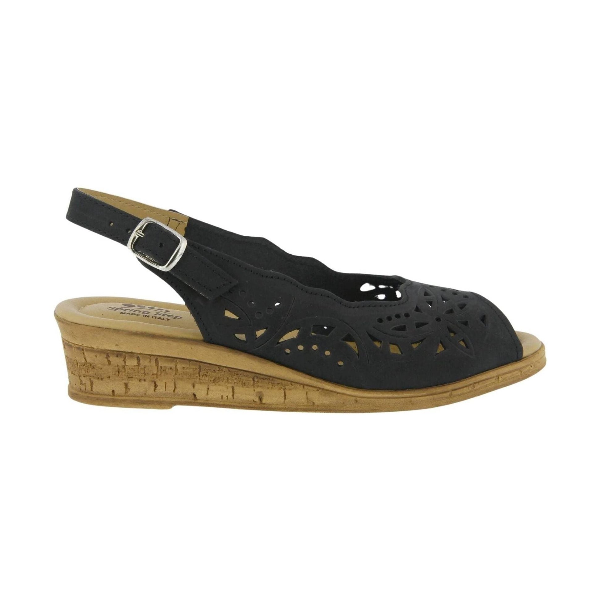 Spring Step Women's Orella Sandals - Black Nubuck by Lenny's Shoe & Apparel