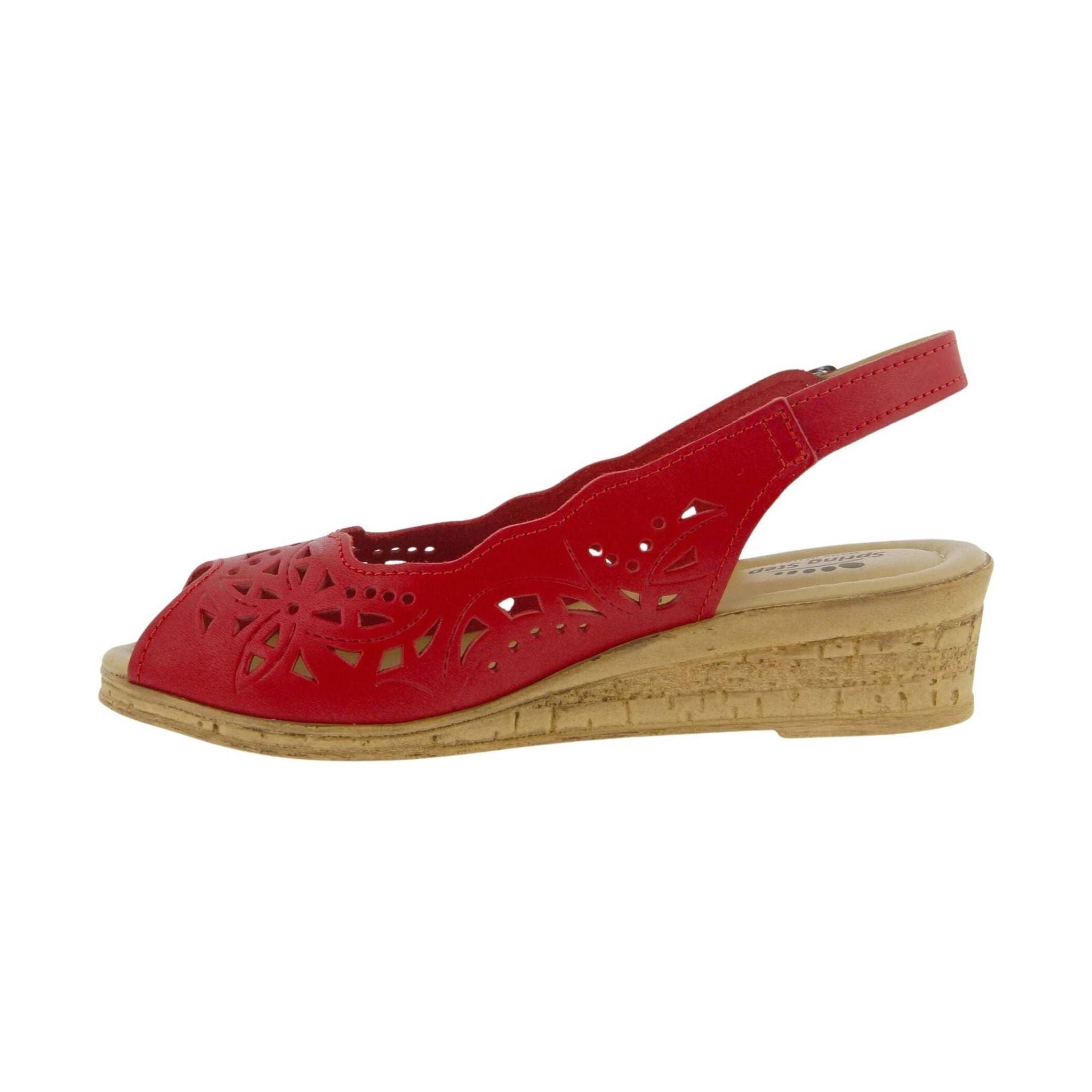 Spring Step Women's Orella Sandals - Red by Lenny's Shoe & Apparel