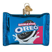 Oreo Double Stuf Cookie  Glass Ornament