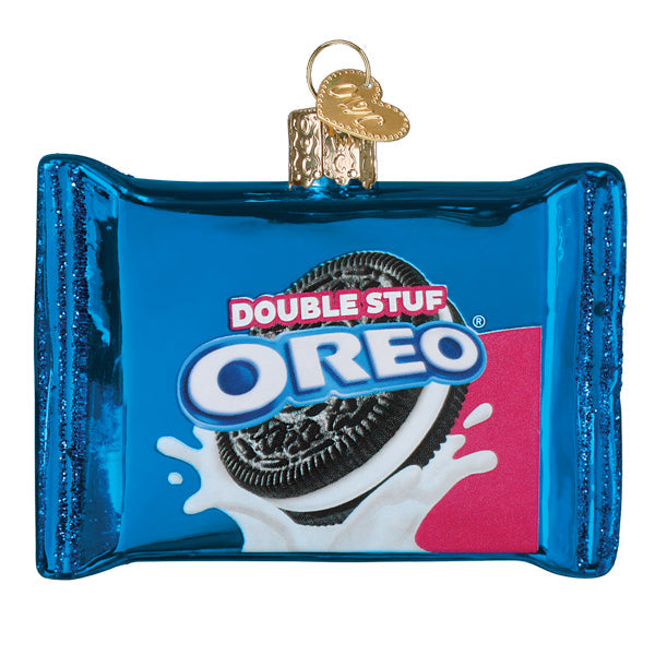 Oreo Double Stuf Cookie  Glass Ornament