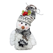 Charming Plush Snowman Ornament -