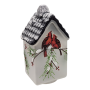 Lighted Frosted Glass Cardinal Design House Luminary