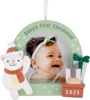 Baby's First Christmas 2025 Photo Frame Hallmark Christmas Ornament