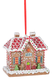 Festive Red Roof Gingerbread House