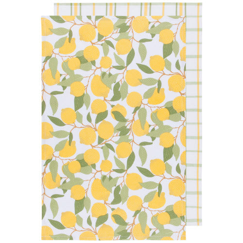 Lemons Dishtowel Set of 2 by Kiss the Cook
