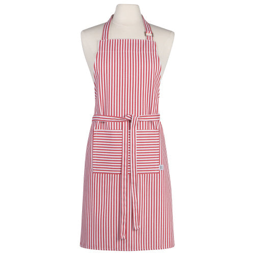Narrow Stripe Apron - Red by Kiss the Cook