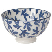 Stamped Pattern Bowl - 4" Blue Floral by Homeportonline
