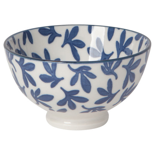 Stamped Pattern Bowl - 4" Blue Floral by Homeportonline