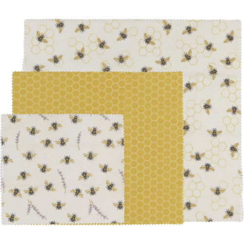 Bees Bees Wrap Set of 3 by Kiss the Cook