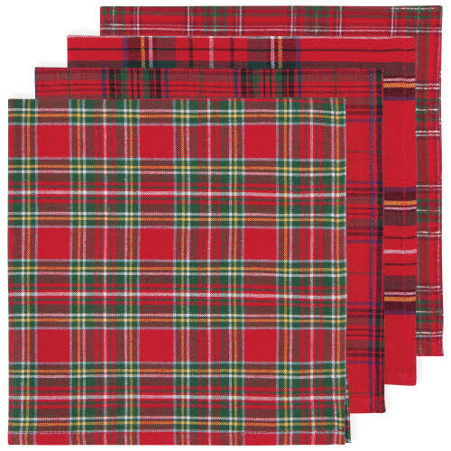Christmas Plaid Woven Napkins by Kiss the Cook