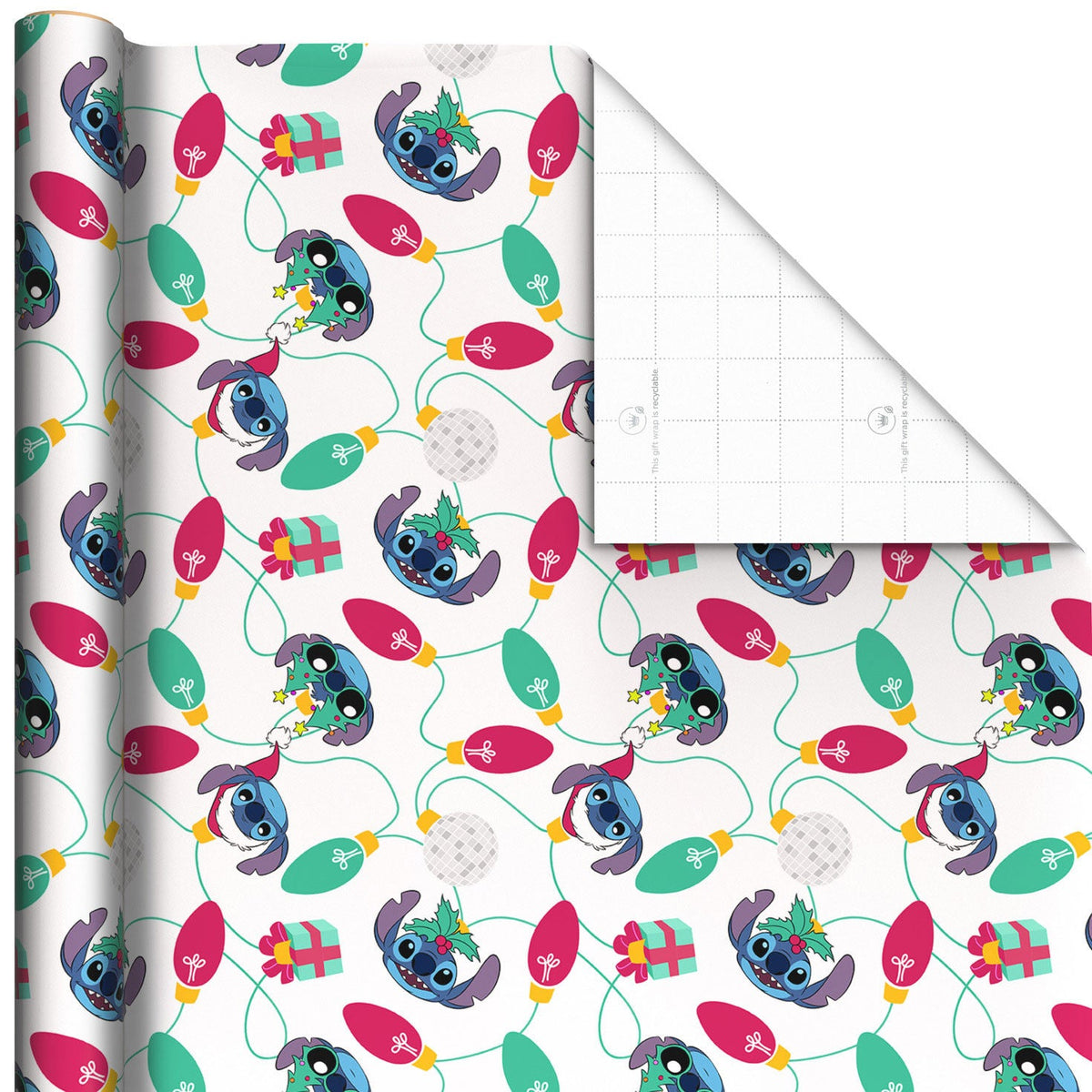 Disney Stitch and Lights Wrapping Paper