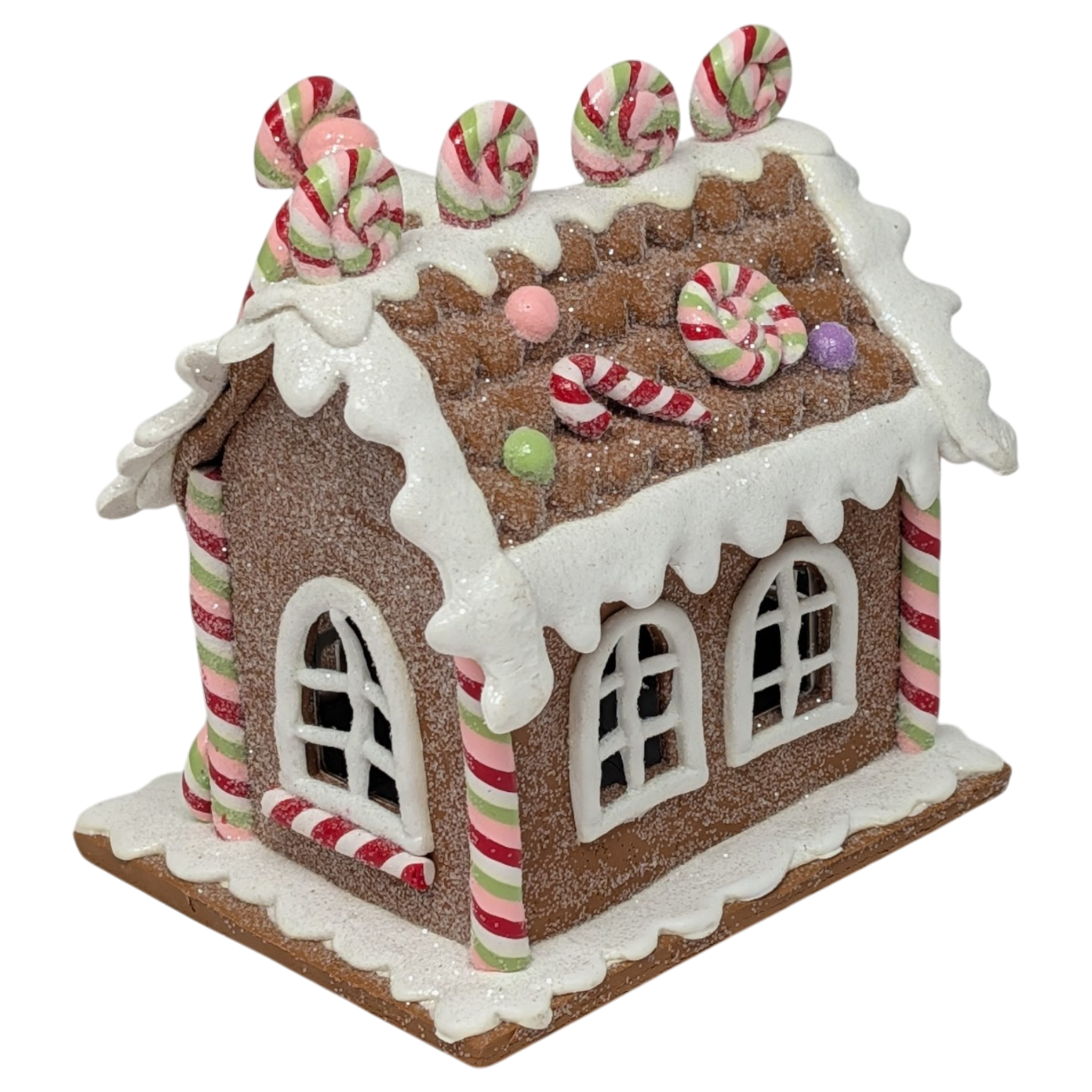 Lighted Mini Gingerbread House - 4.5 inch - Pinwheel