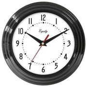 Wall Clock Analog Equity 8” Face-white Frame-black by Homeportonline