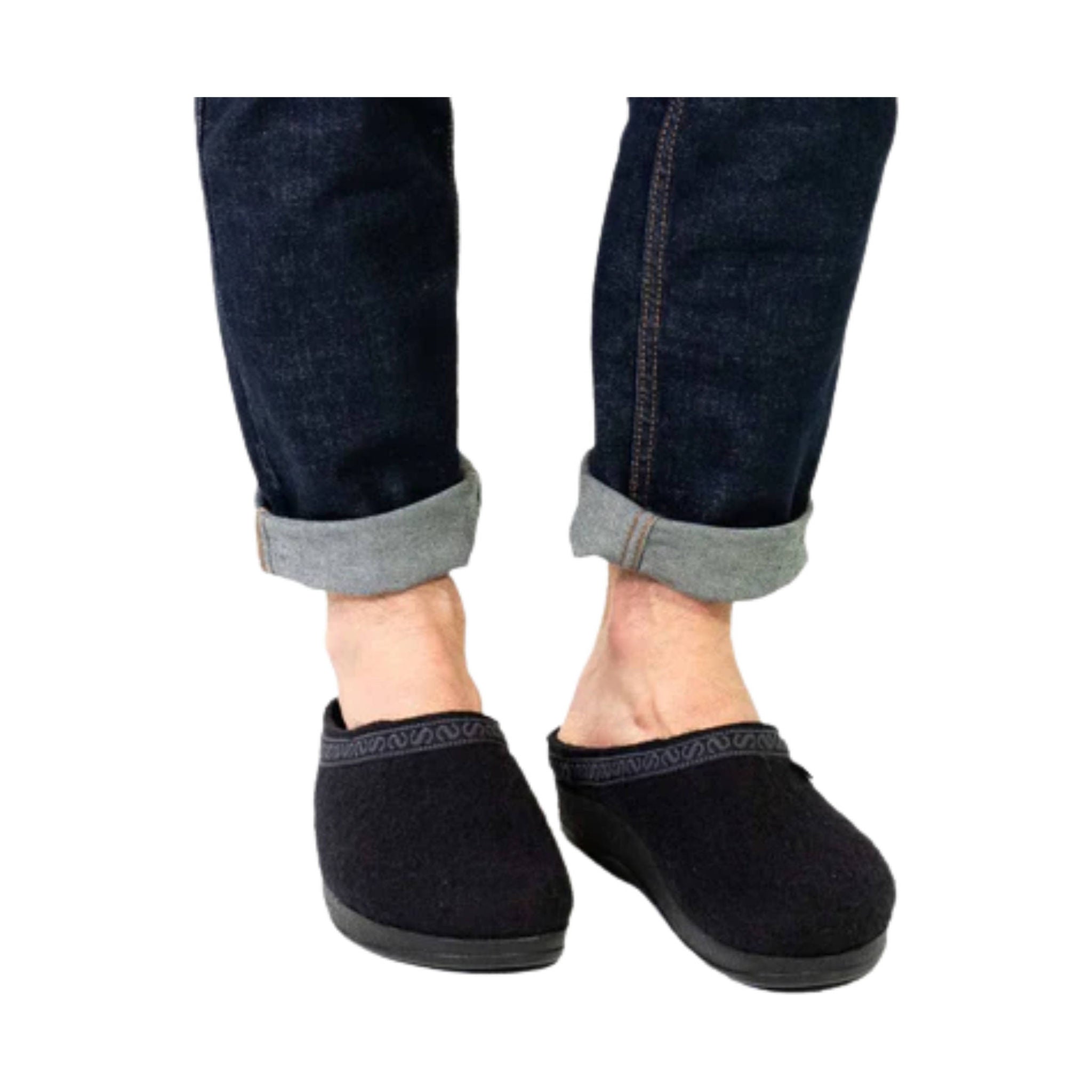 Stegmann Men's WoolFlex Comfort Clog - Black by Lenny's Shoe & Apparel