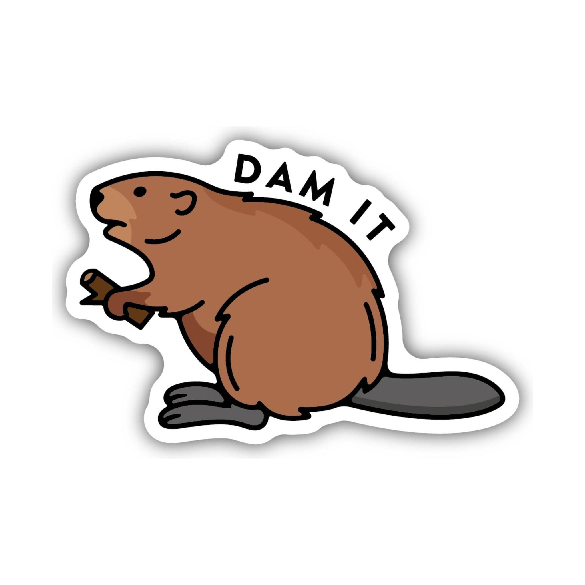 Sticker Northwest Dam It Beaver by Lenny's Shoe & Apparel