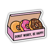 Sticker Northwest Donut Worry Be Happy by Lenny's Shoe & Apparel