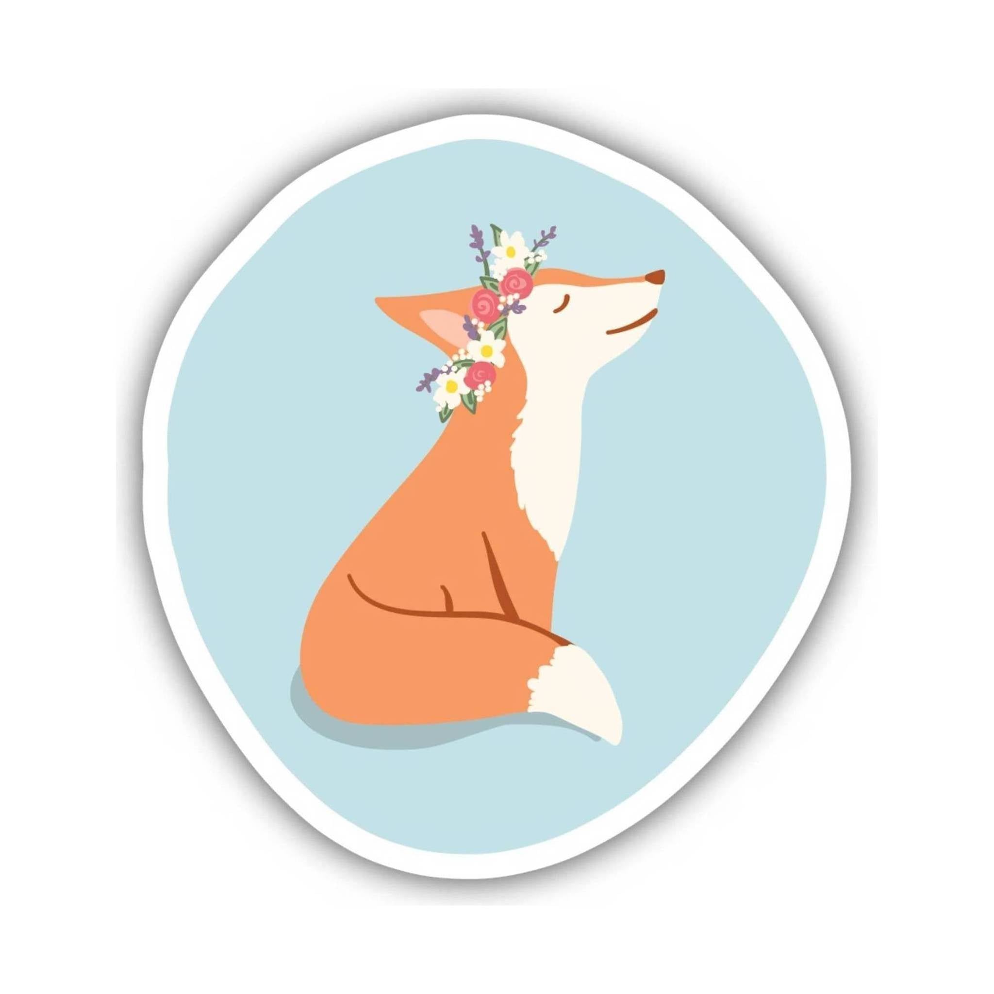 Sticker Northwest Flower Fox by Lenny's Shoe & Apparel