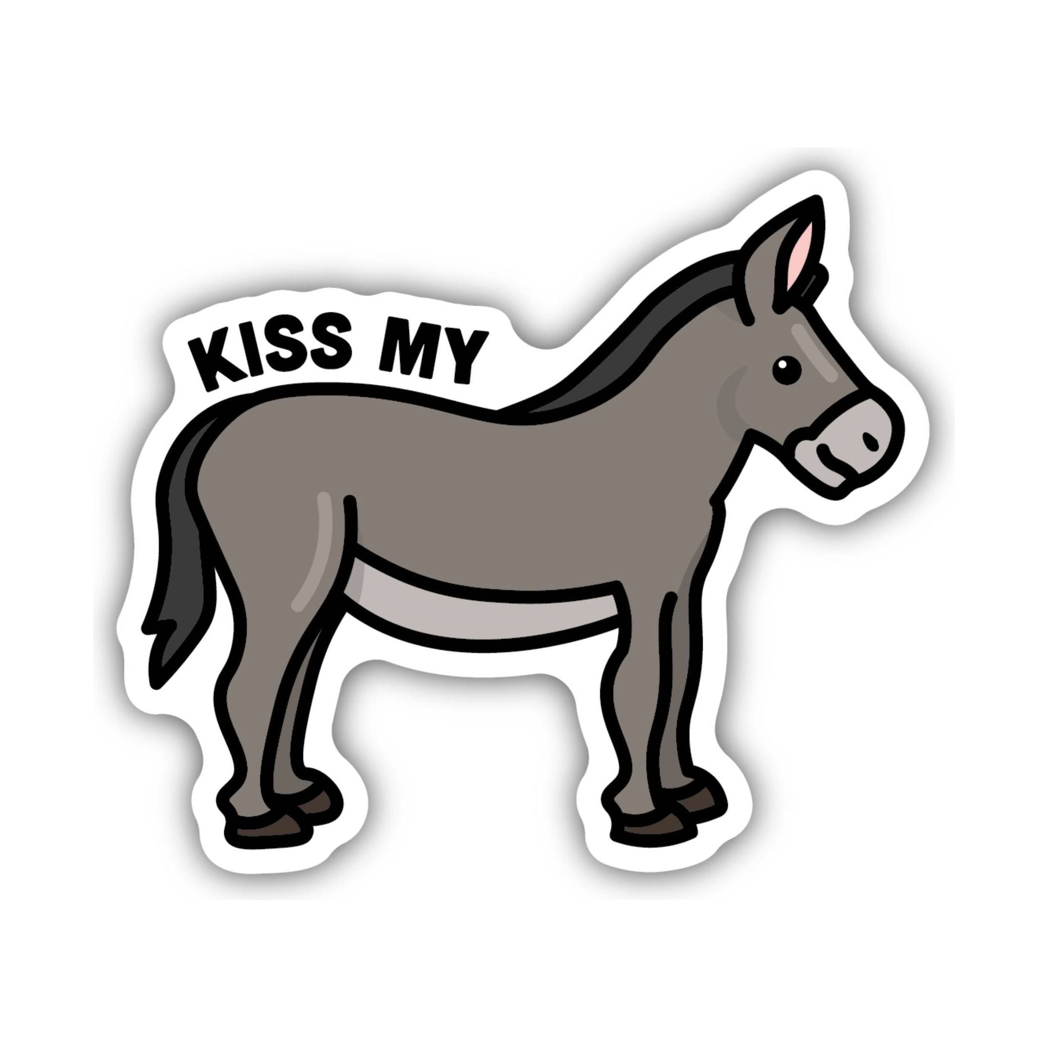 Sticker Northwest Kiss My Donkey by Lenny's Shoe & Apparel