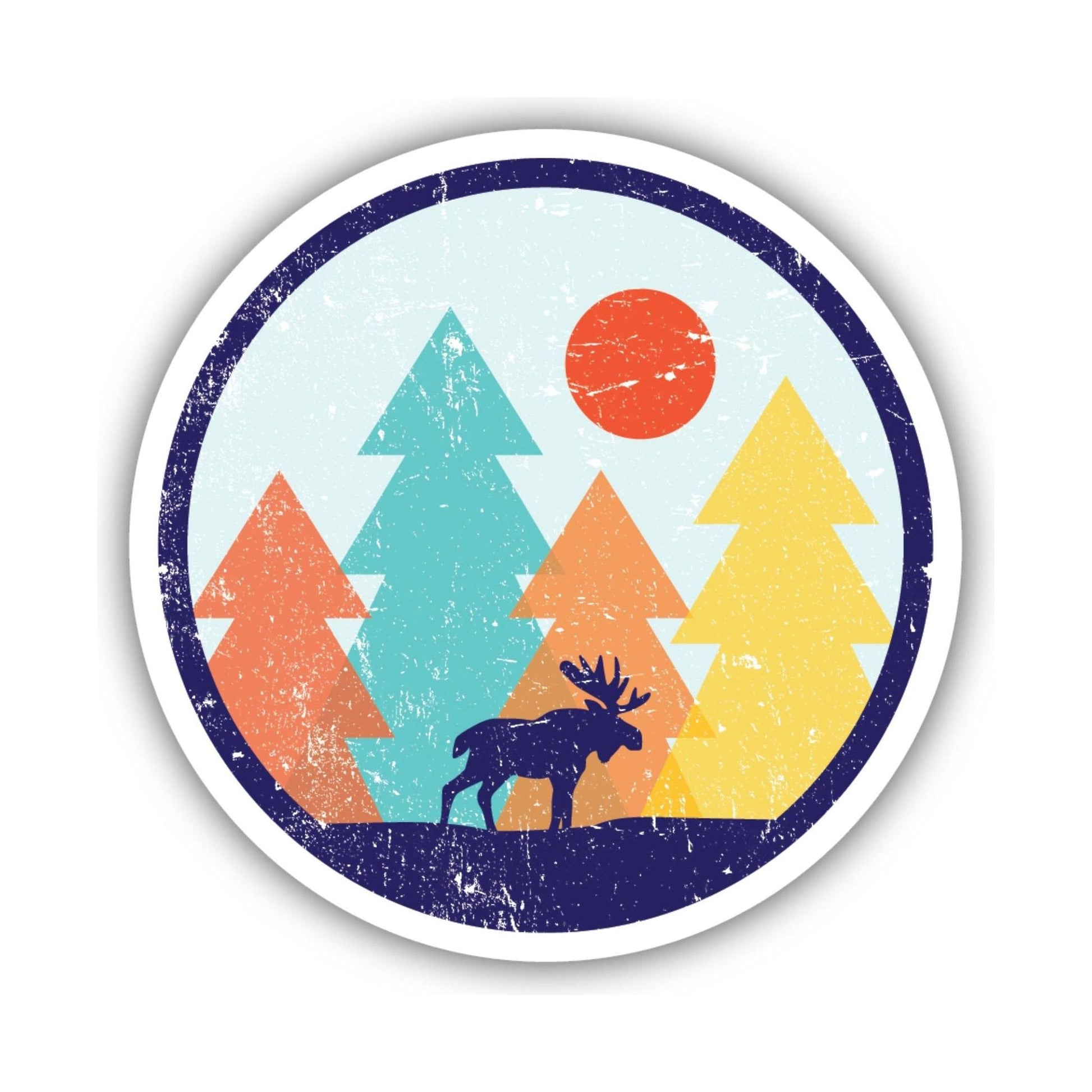 Sticker Northwest Moose and Trees by Lenny's Shoe & Apparel