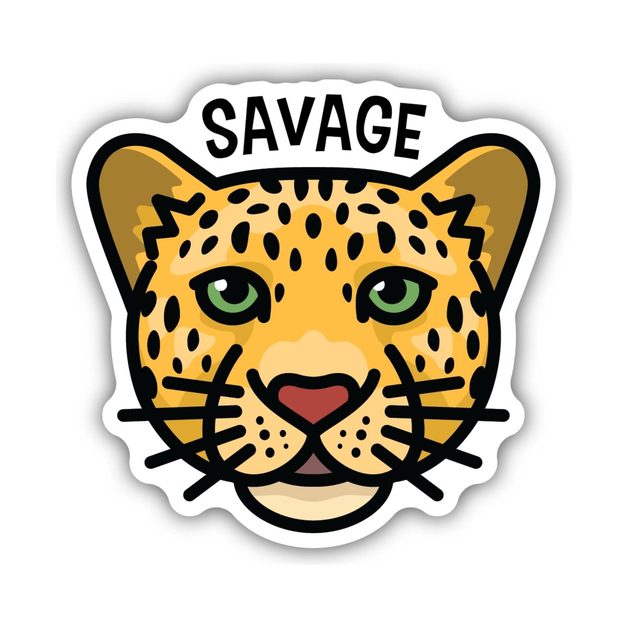 Sticker Northwest Savage Leopard Face by Lenny's Shoe & Apparel