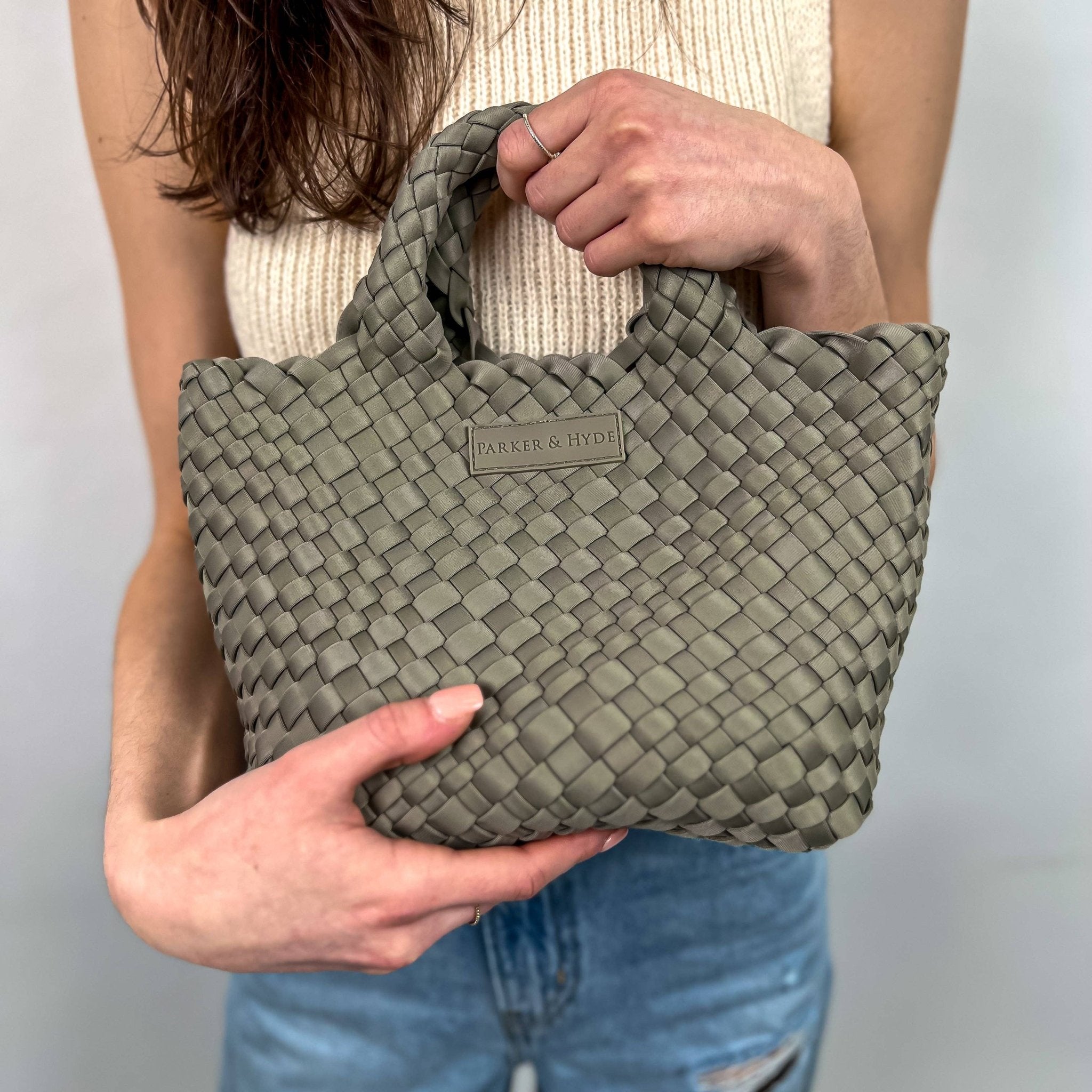 Stone Woven Mini Tote by elliparr