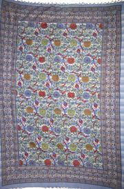 Tapestry Twin Size Overprint Madras Sunflower Blue by Homeportonline