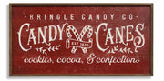 Candy Canes Wood Sign