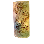Winter Owl Lighted Vase