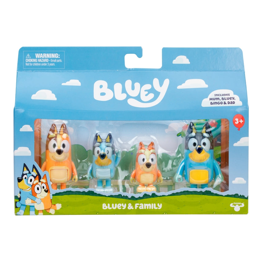 Bluey Family 4-Pack Figure Set