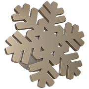 Wood Snowflake Design Riser Rose Gold