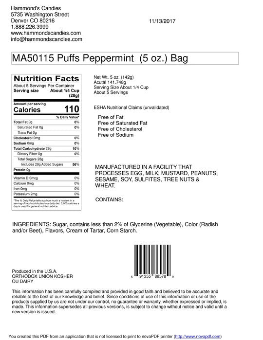 All Natural Peppermint Puffs - 5 ounce